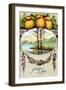 Glückwunsch Ostern, Küken, Landschaft, Blüten-null-Framed Giclee Print