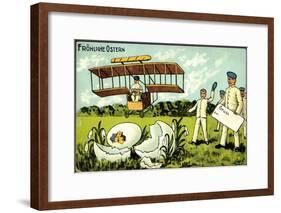 Glückwunsch Ostern, Küken Schlüpft, Flugzeug-null-Framed Giclee Print