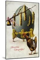 Glückwunsch Ostern, Küken Tanzen, Glock Am Ast-null-Mounted Giclee Print