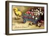 Glückwunsch Ostern, Küken Zieht Wagen Mit Ostereiern-null-Framed Premium Giclee Print