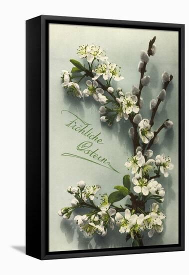 Glückwunsch Ostern, Obstblüten Und Weidenkätzchen-null-Framed Stretched Canvas