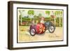 Glückwunsch Ostern, Pärchen Fährt in Einem Motorrad-null-Framed Premium Giclee Print