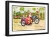 Glückwunsch Ostern, Pärchen Fährt in Einem Motorrad-null-Framed Premium Giclee Print