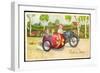 Glückwunsch Ostern, Pärchen Fährt in Einem Motorrad-null-Framed Premium Giclee Print