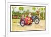 Glückwunsch Ostern, Pärchen Fährt in Einem Motorrad-null-Framed Giclee Print