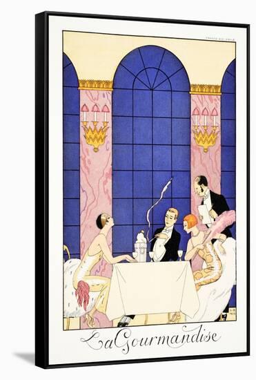 Gluttony, from 'Falbalas and Fanfreluches, Almanach des Modes Présentes, Passées et Futures', 1925-Georges Barbier-Framed Stretched Canvas