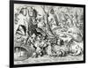 Gluttony, from the Seven Deadly Sins, Engraved by Pieter Van Der Heyden (C.1530-72) 1558-Pieter Bruegel the Elder-Framed Giclee Print