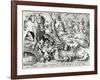 Gluttony, from the Seven Deadly Sins, Engraved by Pieter Van Der Heyden (C.1530-72) 1558-Pieter Bruegel the Elder-Framed Giclee Print