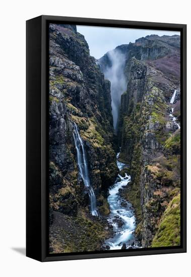 Glymur Waterfall, Iceland, Polar Regions-John Alexander-Framed Stretched Canvas