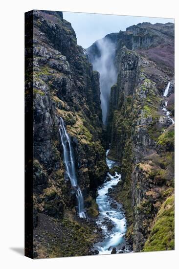 Glymur Waterfall, Iceland, Polar Regions-John Alexander-Stretched Canvas