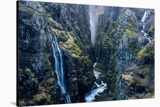 Glymur Waterfall, Iceland, Polar Regions-John Alexander-Stretched Canvas