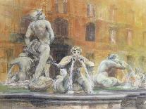 Fountain in the Piazza Navona, Rome, 1982-Glyn Morgan-Giclee Print