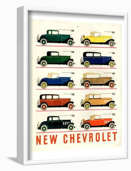 GM 10 New Chevrolet-null-Framed Art Print