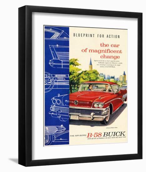 GM Air Born B-58 Buick -Change-null-Framed Art Print