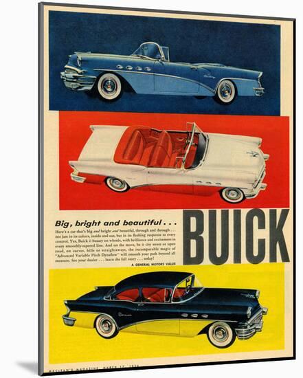 GM Big Bright Beautiful Buick-null-Mounted Art Print