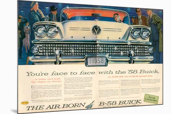 GM Buick B-58 Flight On Wheels-null-Mounted Art Print