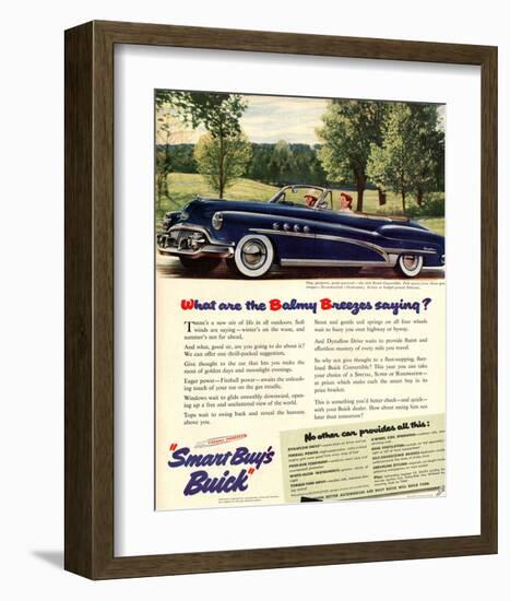 GM Buick - Balmy Breezes-null-Framed Art Print