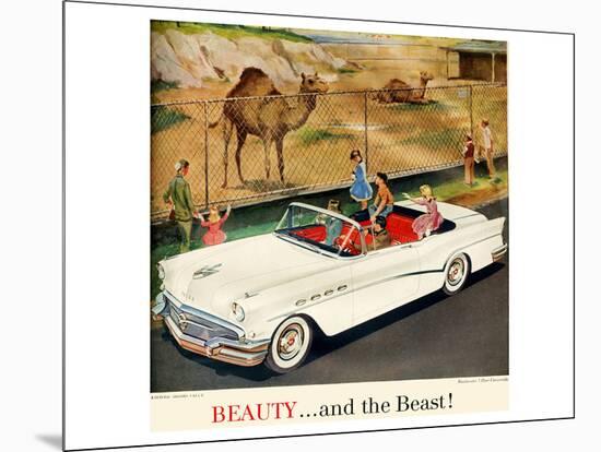 GM Buick -Beauty and the Beast-null-Mounted Premium Giclee Print