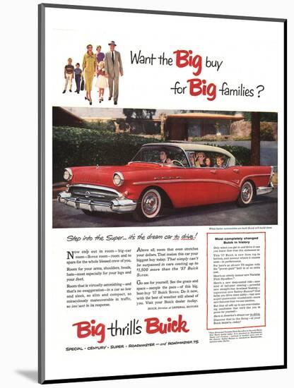 GM Buick-Buy for Big Families-null-Mounted Premium Giclee Print