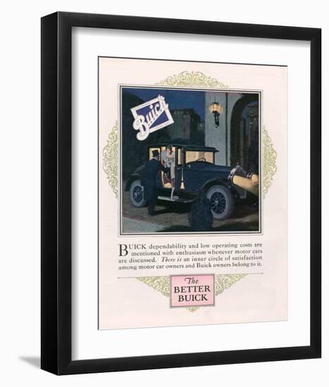 GM Buick - Dependability-Cost-null-Framed Art Print