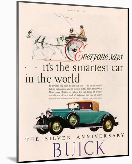 GM Buick - Is the Smartest Car-null-Mounted Art Print