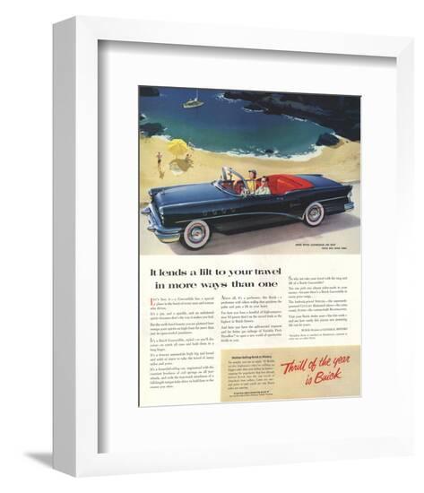 GM Buick-Lends a Lit to Travels--Framed Art Print