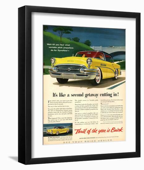 GM Buick-Like a Second Getaway-null-Framed Art Print