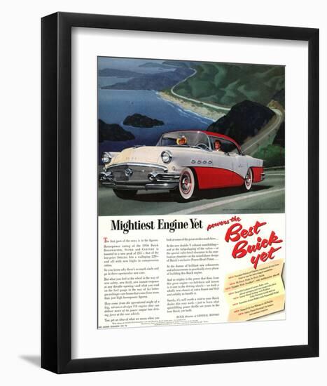 GM Buick-Mightiest Engine Yet-null-Framed Art Print