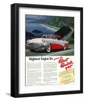 GM Buick-Mightiest Engine Yet-null-Framed Art Print