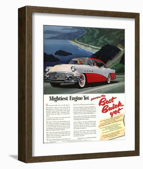 GM Buick-Mightiest Engine Yet-null-Framed Art Print