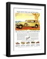 GM Buick-More and Better Miles-null-Framed Art Print