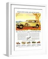 GM Buick-More and Better Miles-null-Framed Art Print