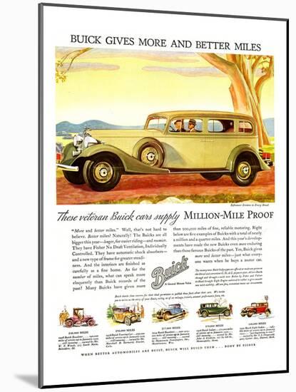 GM Buick-More and Better Miles-null-Mounted Art Print