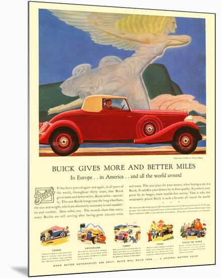 GM Buick - More & Better Miles-null-Mounted Premium Giclee Print