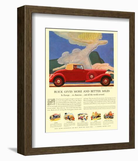 GM Buick - More & Better Miles-null-Framed Art Print