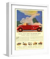 GM Buick - More & Better Miles-null-Framed Art Print