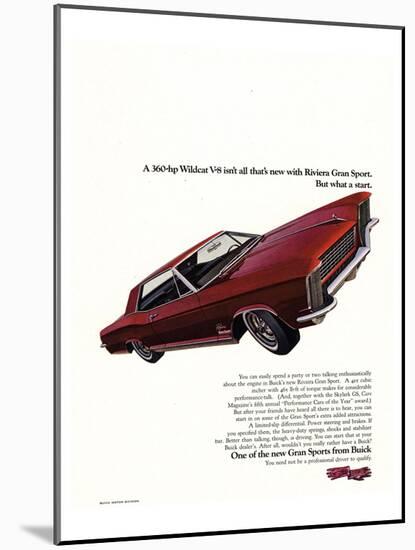 GM Buick Riviera Gran Sport-null-Mounted Art Print