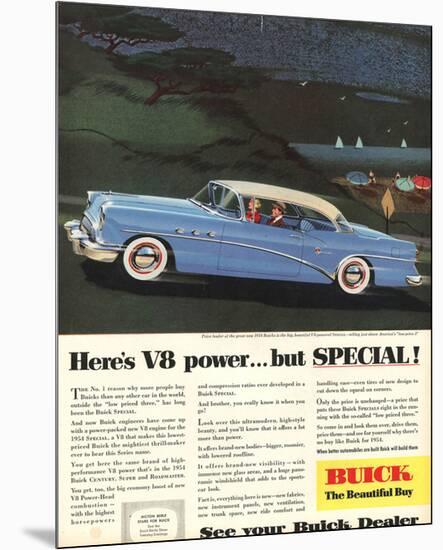 GM Buick V8 Power -But Special-null-Mounted Premium Giclee Print