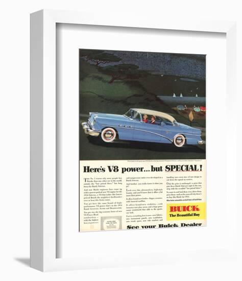 GM Buick V8 Power -But Special-null-Framed Art Print