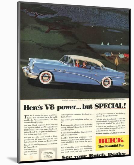 GM Buick V8 Power -But Special-null-Mounted Art Print