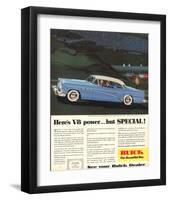 GM Buick V8 Power -But Special-null-Framed Art Print