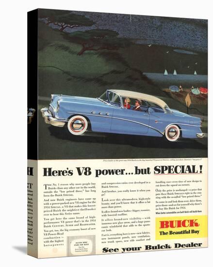 GM Buick V8 Power -But Special-null-Stretched Canvas