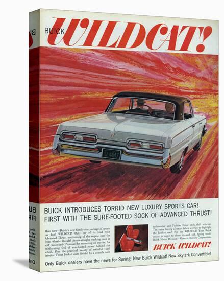 GM Buick-Wildcat Sports Car-null-Stretched Canvas