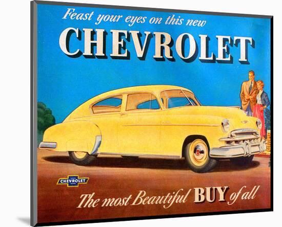 GM Chevrolet Feast Your Eyes-null-Mounted Art Print