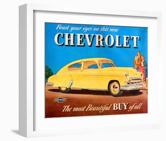 GM Chevrolet Feast Your Eyes-null-Framed Art Print