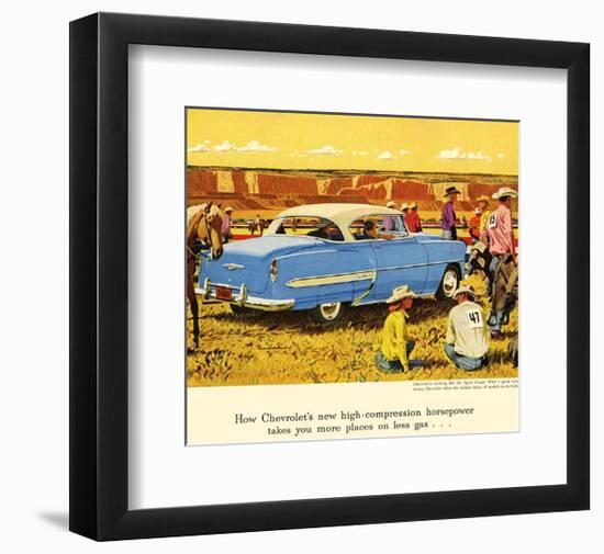 GM Chevrolet High Compression-null-Framed Art Print