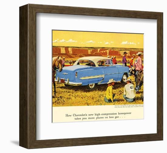 GM Chevrolet High Compression-null-Framed Art Print