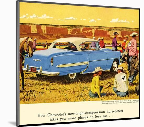 GM Chevrolet High Compression-null-Mounted Art Print