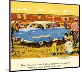 GM Chevrolet High Compression-null-Mounted Art Print