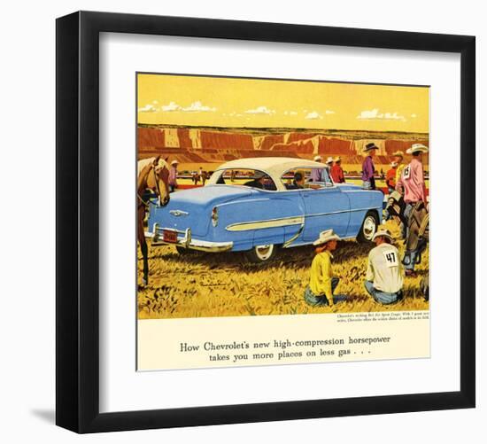 GM Chevrolet High Compression-null-Framed Art Print